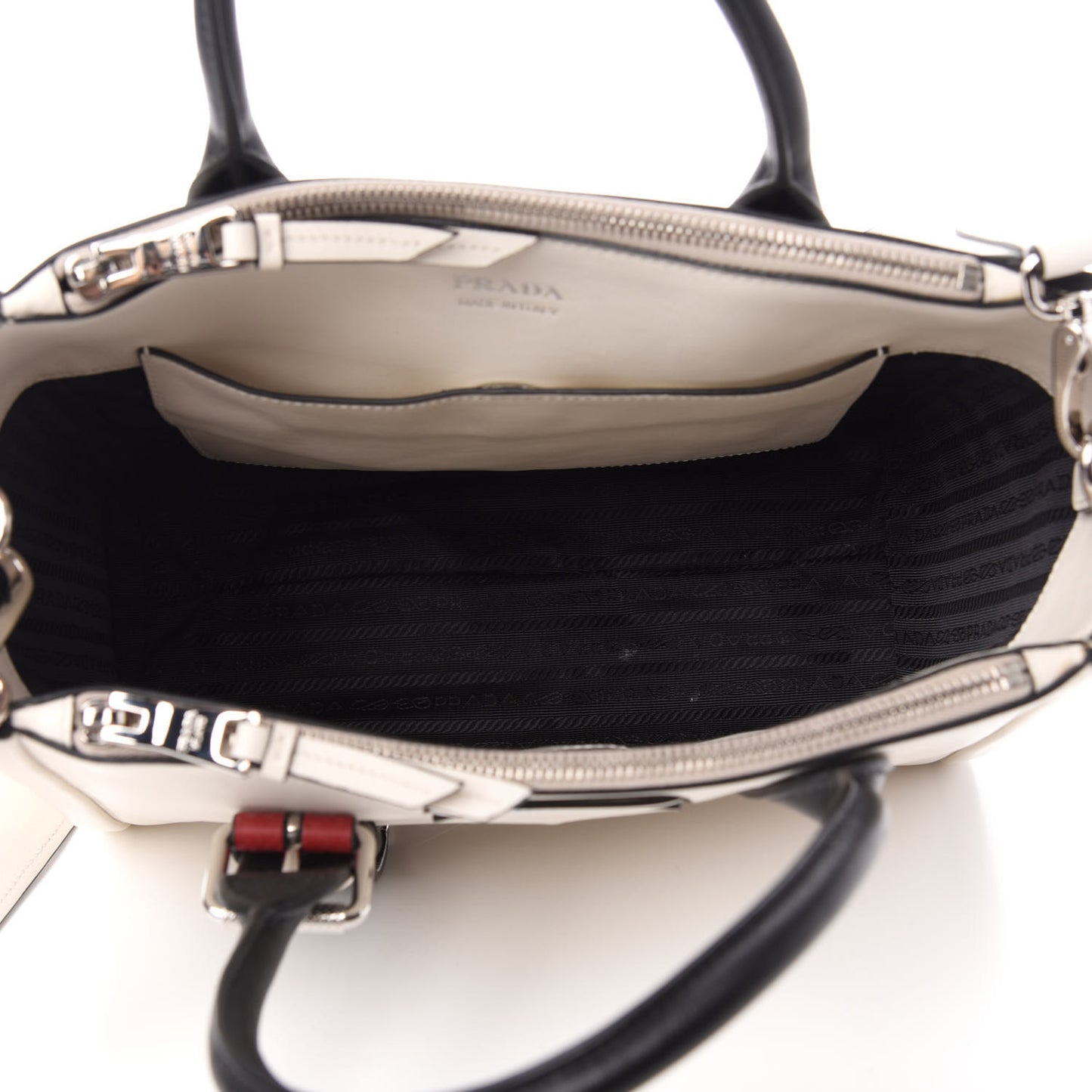 Calfskin Studded Concept Top Handle Bag White