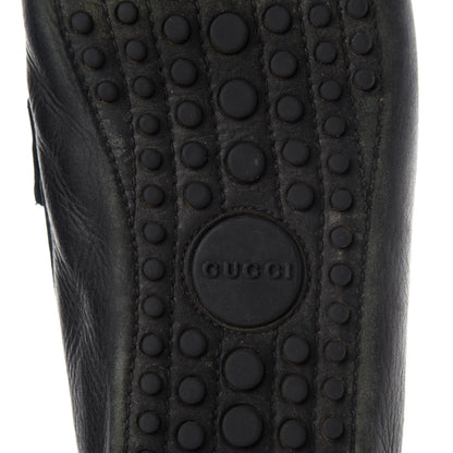 Gucci Calfskin Mens Horsebit Web Driver Loafers 8.5 Black 6 of 7