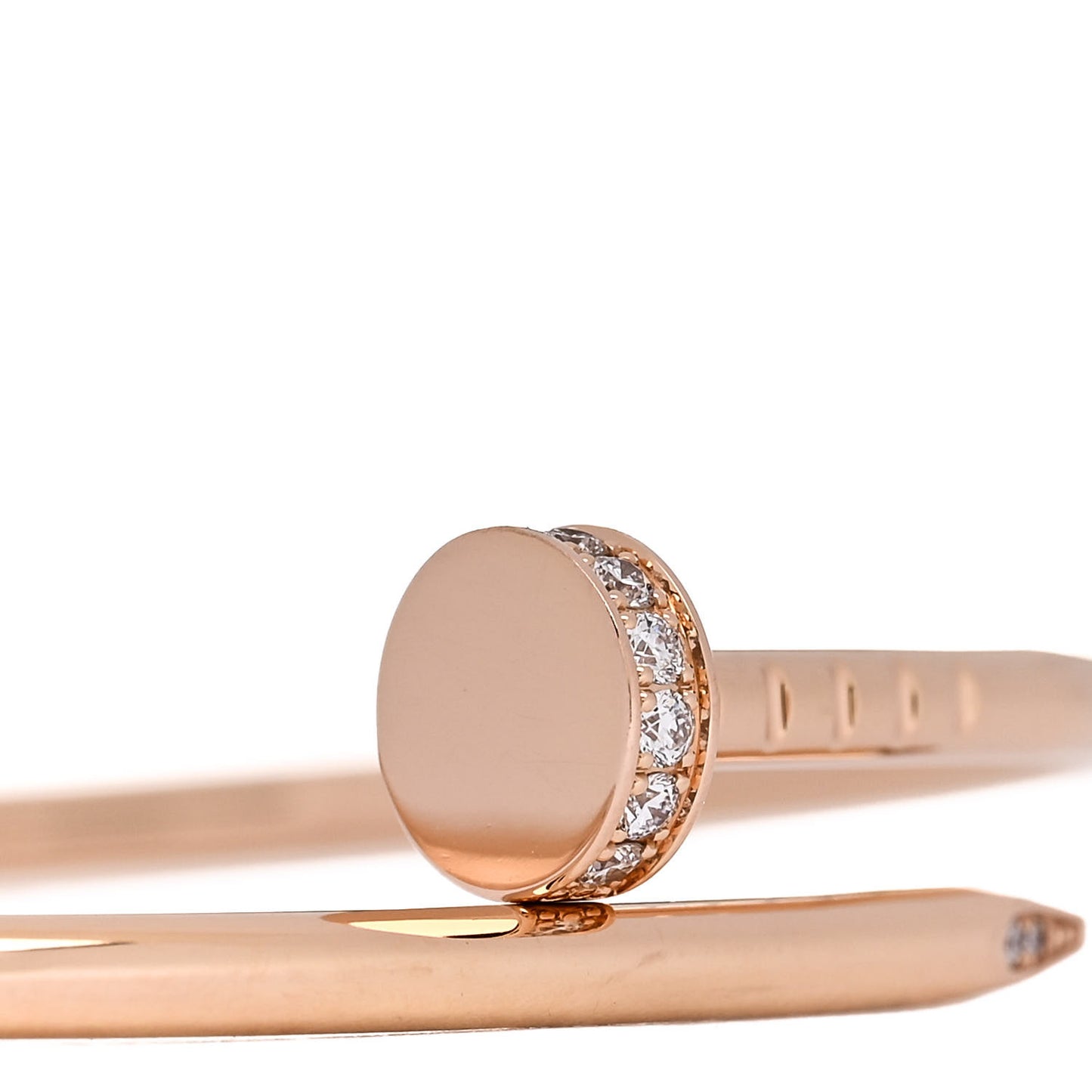 18K Pink Gold Diamond Small Juste Un Clou Bracelet 16