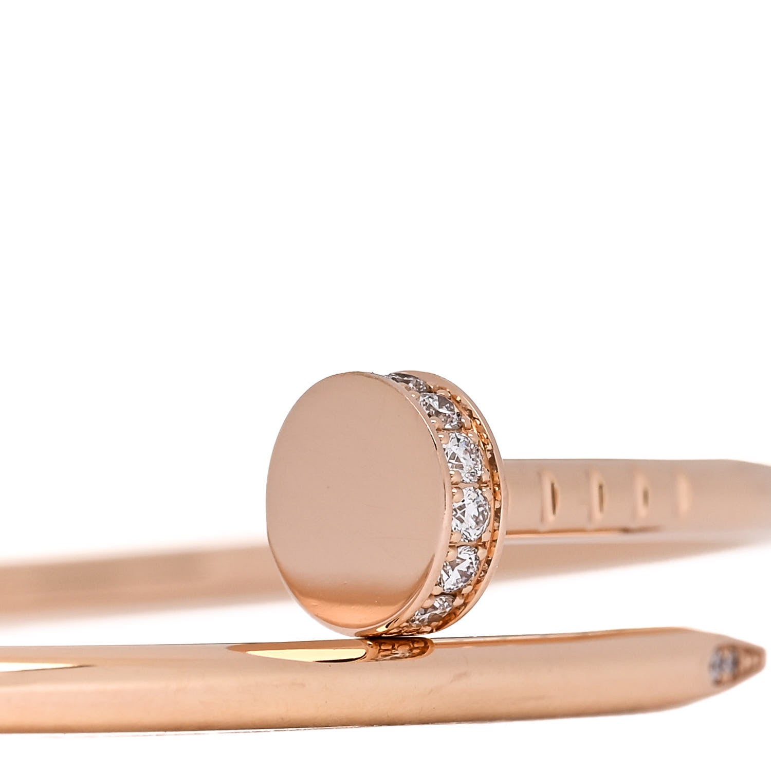 Cartier 18K Pink Gold Diamond Small Juste Un Clou Bracelet 16 4 of 6