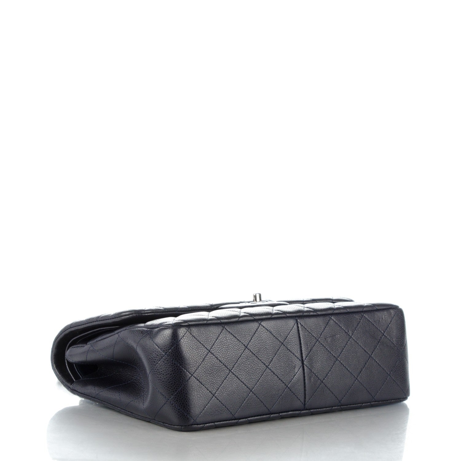 Chanel Caviar Quilted Jumbo Double Flap Navy Blue 5 of 10