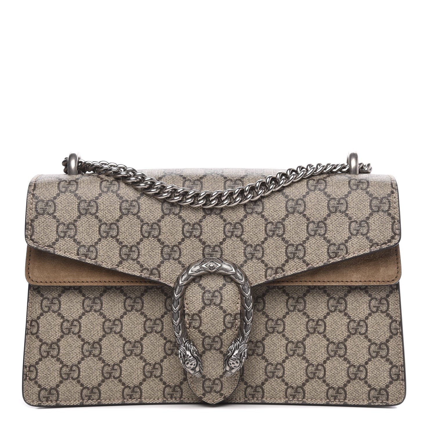Gucci GG Supreme Monogram Small Dionysus Shoulder Bag Taupe 1 of 14
