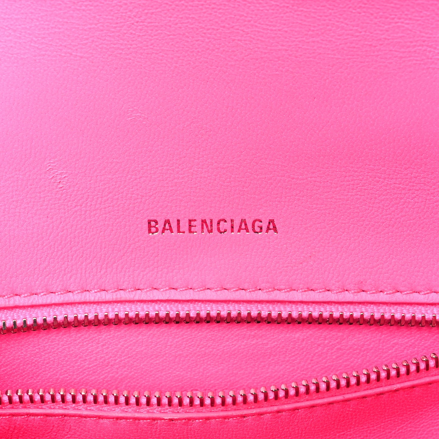 Shiny Box Calfskin Small Hourglass Top Handle Bag Hot Pink