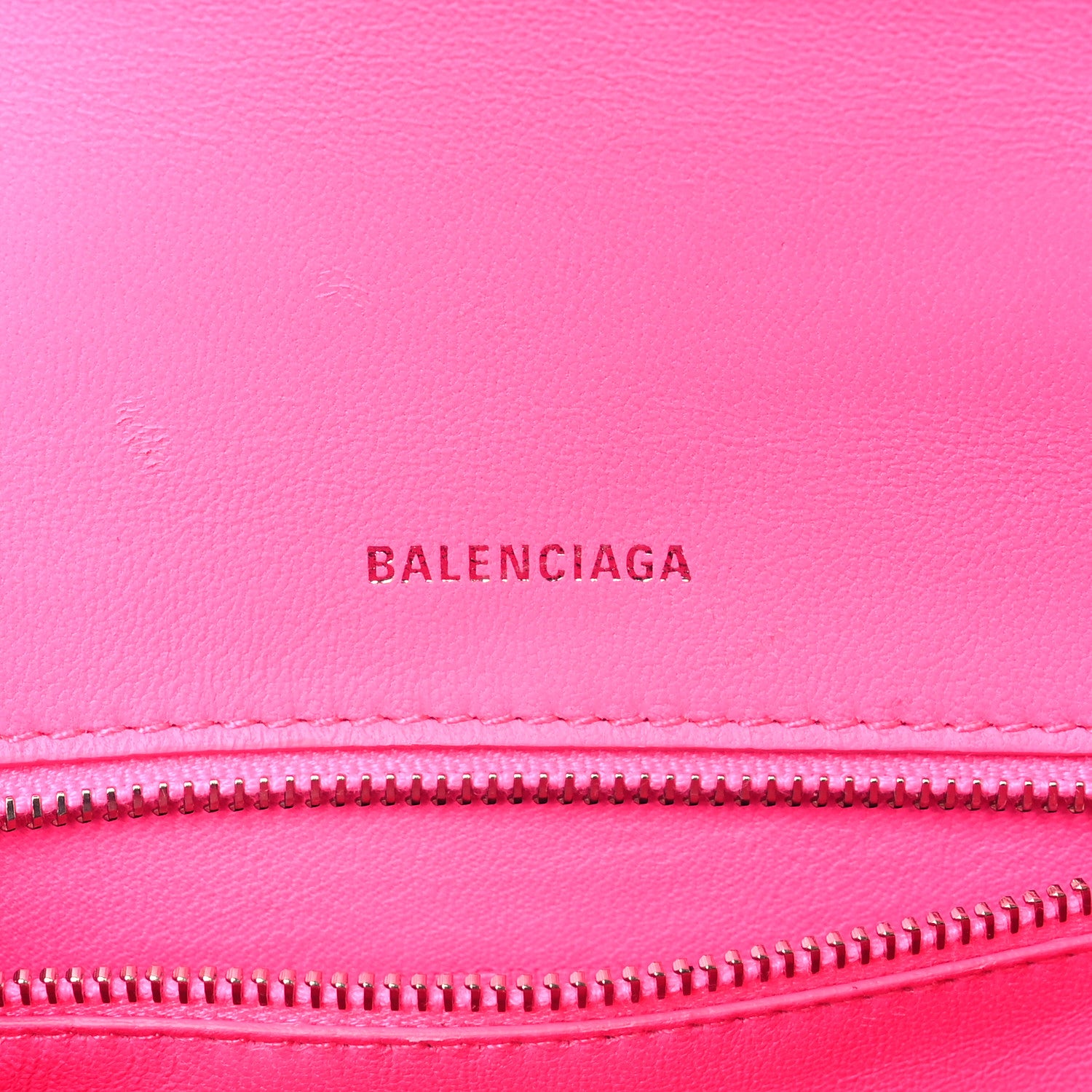 Balenciaga Shiny Box Calfskin Small Hourglass Top Handle Bag Hot Pink 6 of 9
