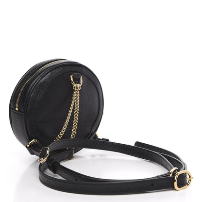Gucci Grained Calfskin Web Mini Ophidia Round Backpack Black 2 of 9