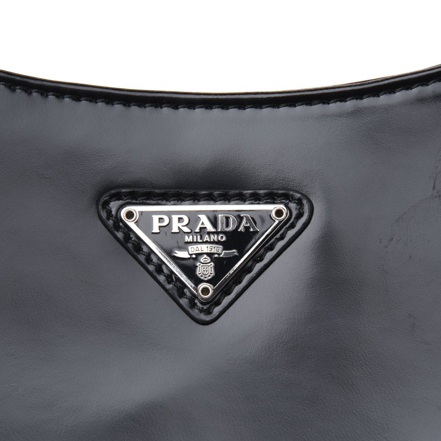 Prada Spazzolato Cleo Shoulder Bag Black 5 of 5