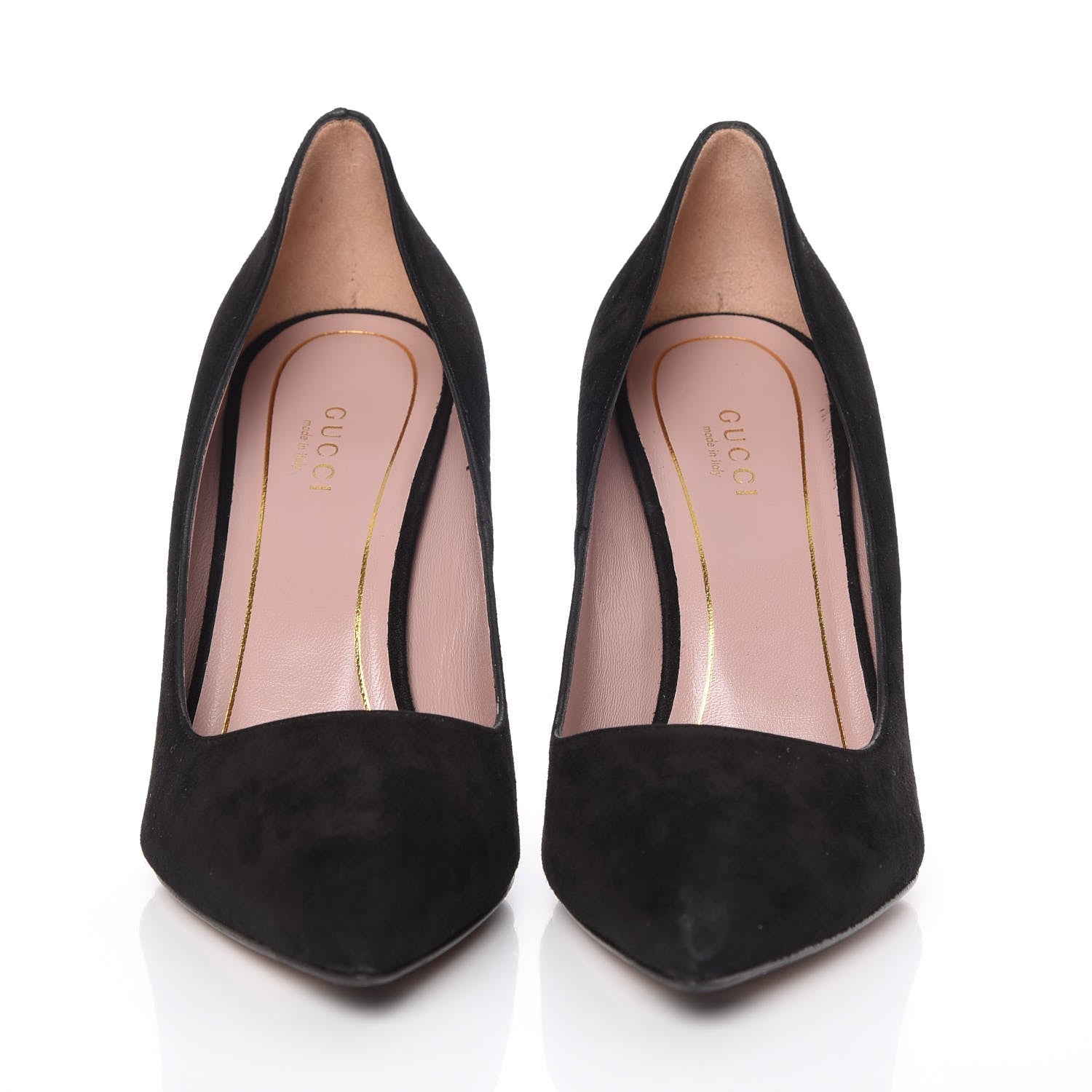 Gucci Kid Scamosciato Pumps 38 Nero Black 2 of 9