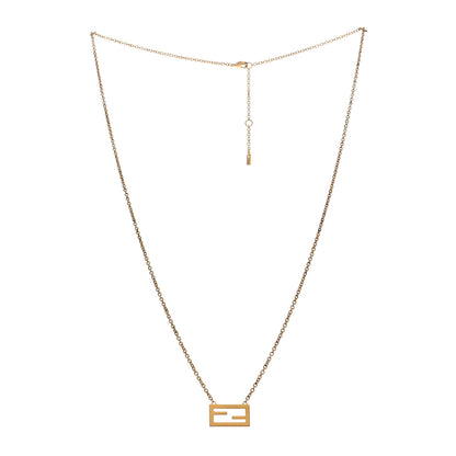 Fendi Bronze Baguette Necklace Gold 3 of 5