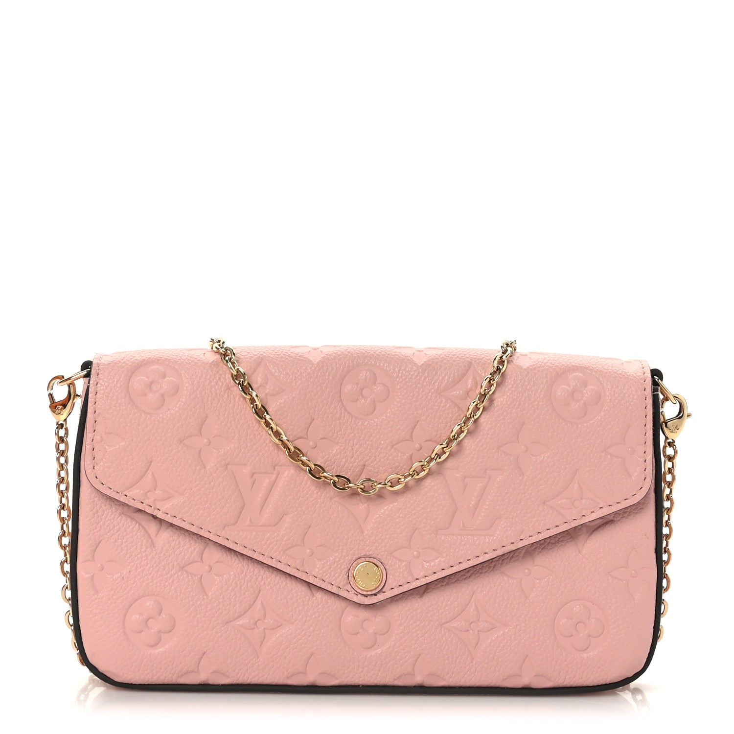Louis Vuitton Empreinte Pochette Felicie Chain Wallet Rose Poudre 1 of 9