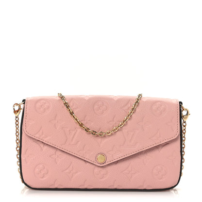 Louis Vuitton Empreinte Pochette Felicie Chain Wallet Rose Poudre 1 of 9