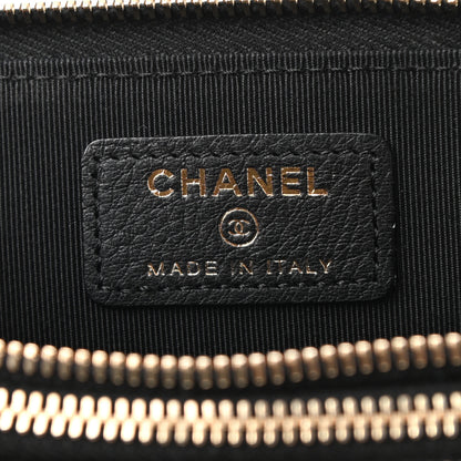 Chanel Bullskin Strass Studded Zip Around Phone Holder Black 6 of 8