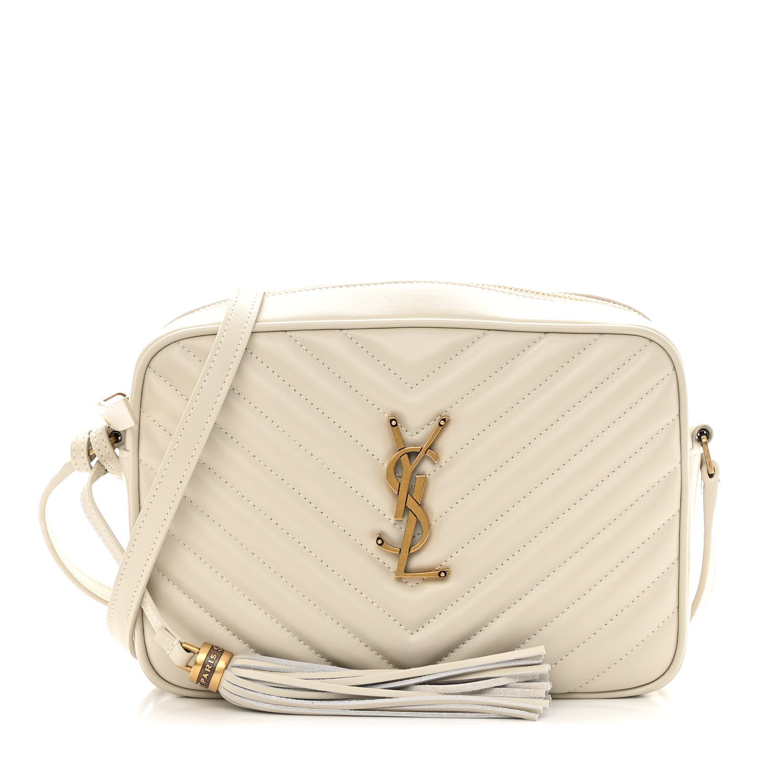 Saint Laurent Calfskin Matelasse Monogram Lou Camera Bag Crema Soft 1 of 13