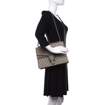 Gucci GG Supreme Monogram Medium Dionysus Shoulder Bag Taupe 3 of 11