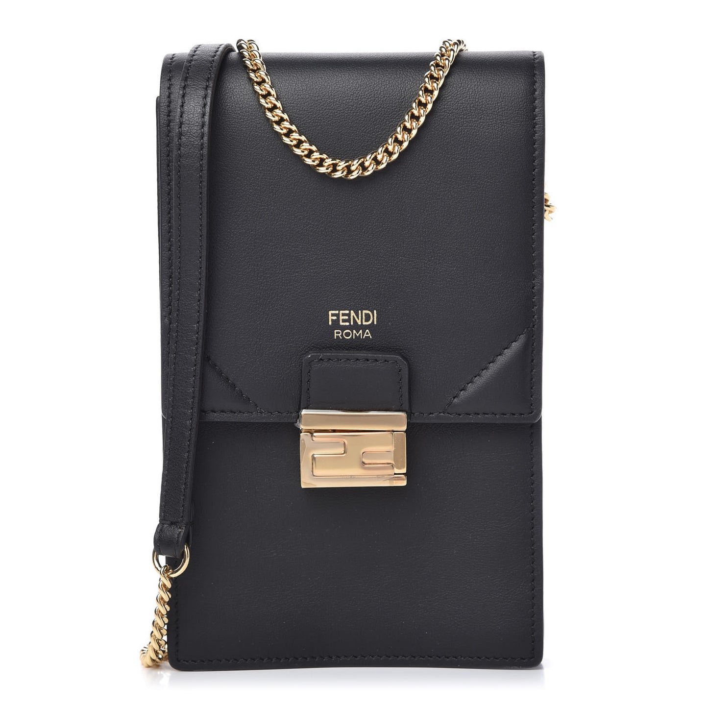 Vitello Grace Matte Kan U Vertical Wallet On Chain Black