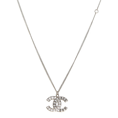 Chanel Pearl Crystal CC Pendant Necklace Gold 1 of 6