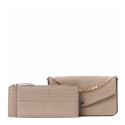 Louis Vuitton Empreinte Pochette Felicie Chain Wallet Tourterelle 1 of 9