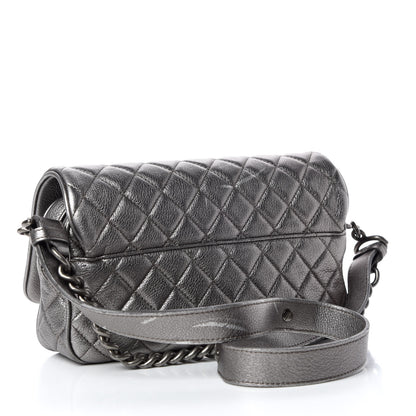 Chanel Metallic Calfskin Quilted Small Casual Rock Flap Silver 3 of 17