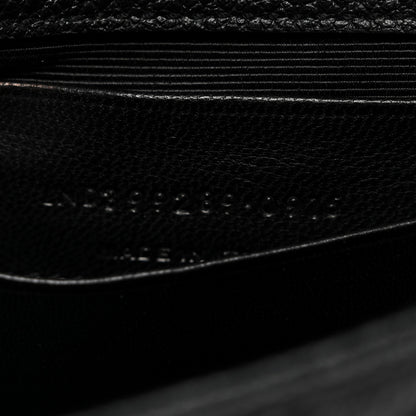 Saint Laurent Grained Calfskin Matelasse Chevron Classic Monogram Baby Chain Bag Black 7 of 10