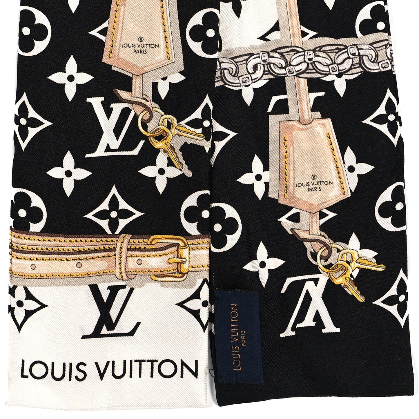 Silk Monogram Confidential Bandeau Black