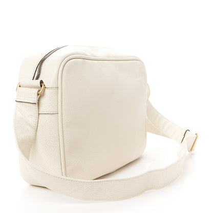 Gucci Pebbled Calfskin Logo Messenger Bag White 3 of 11