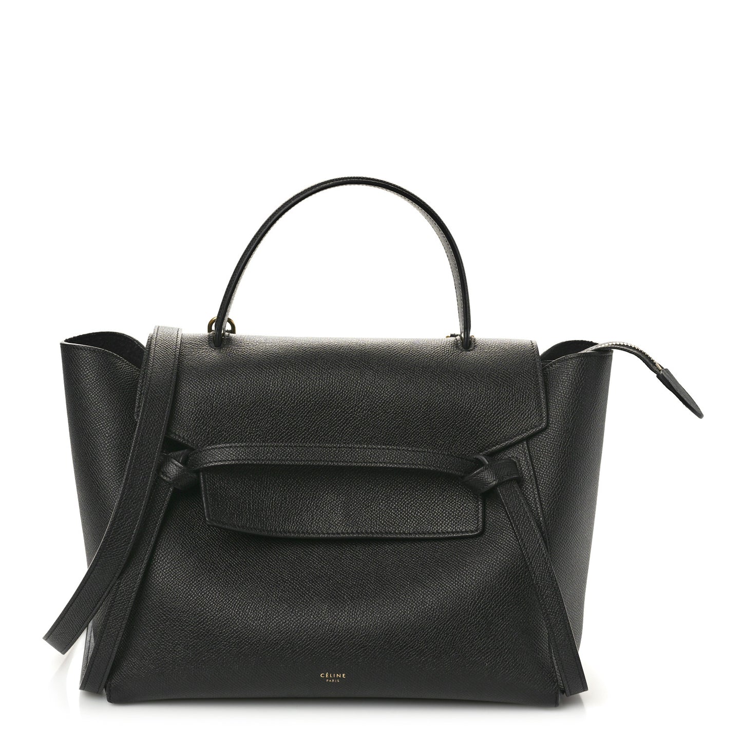 Grained Calfskin Mini Belt Bag Black