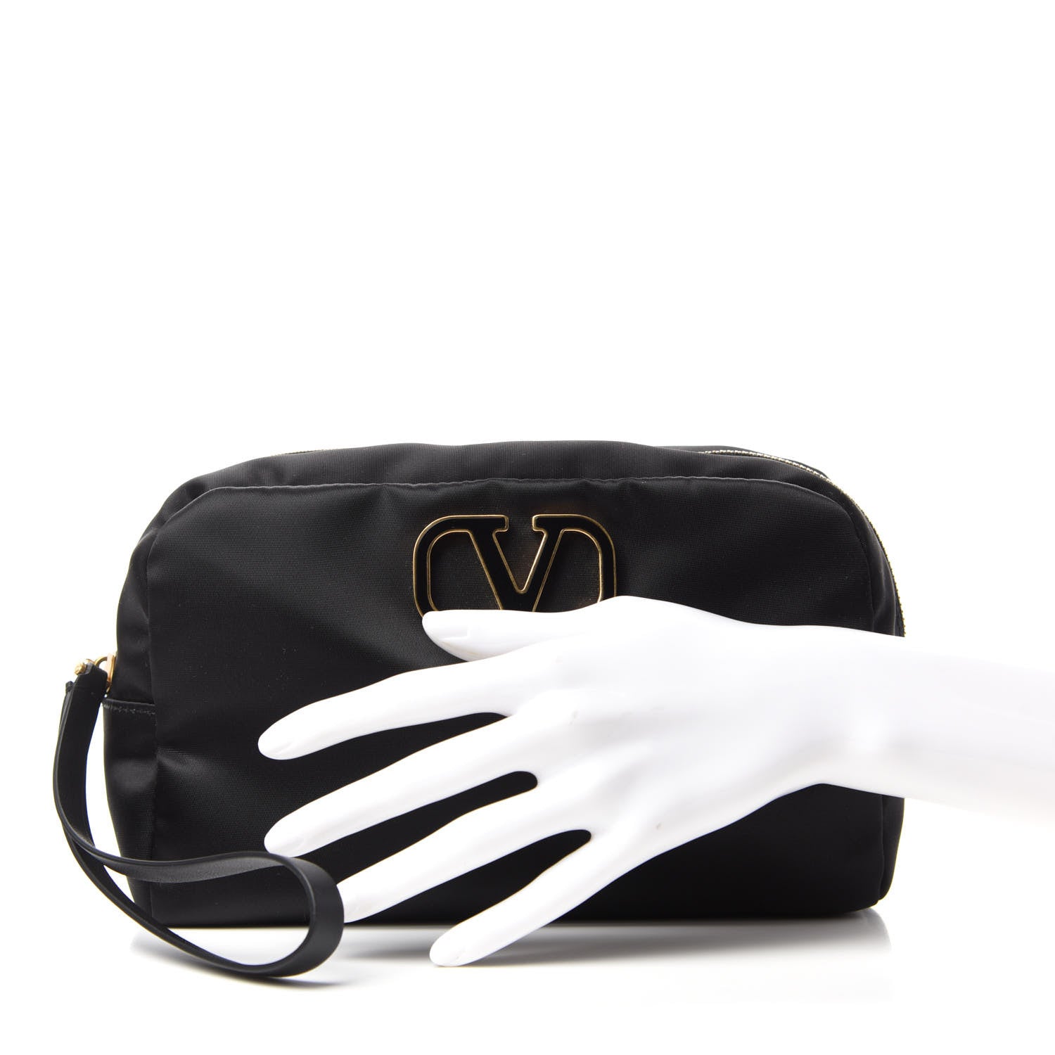 Valentino Garavani Nylon Vlogo Large Vanity Bag Black 2 of 6