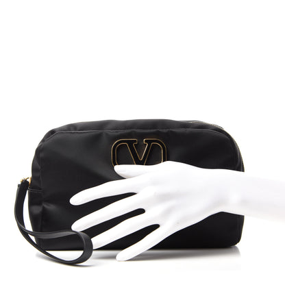 Valentino Garavani Nylon Vlogo Large Vanity Bag Black 2 of 6