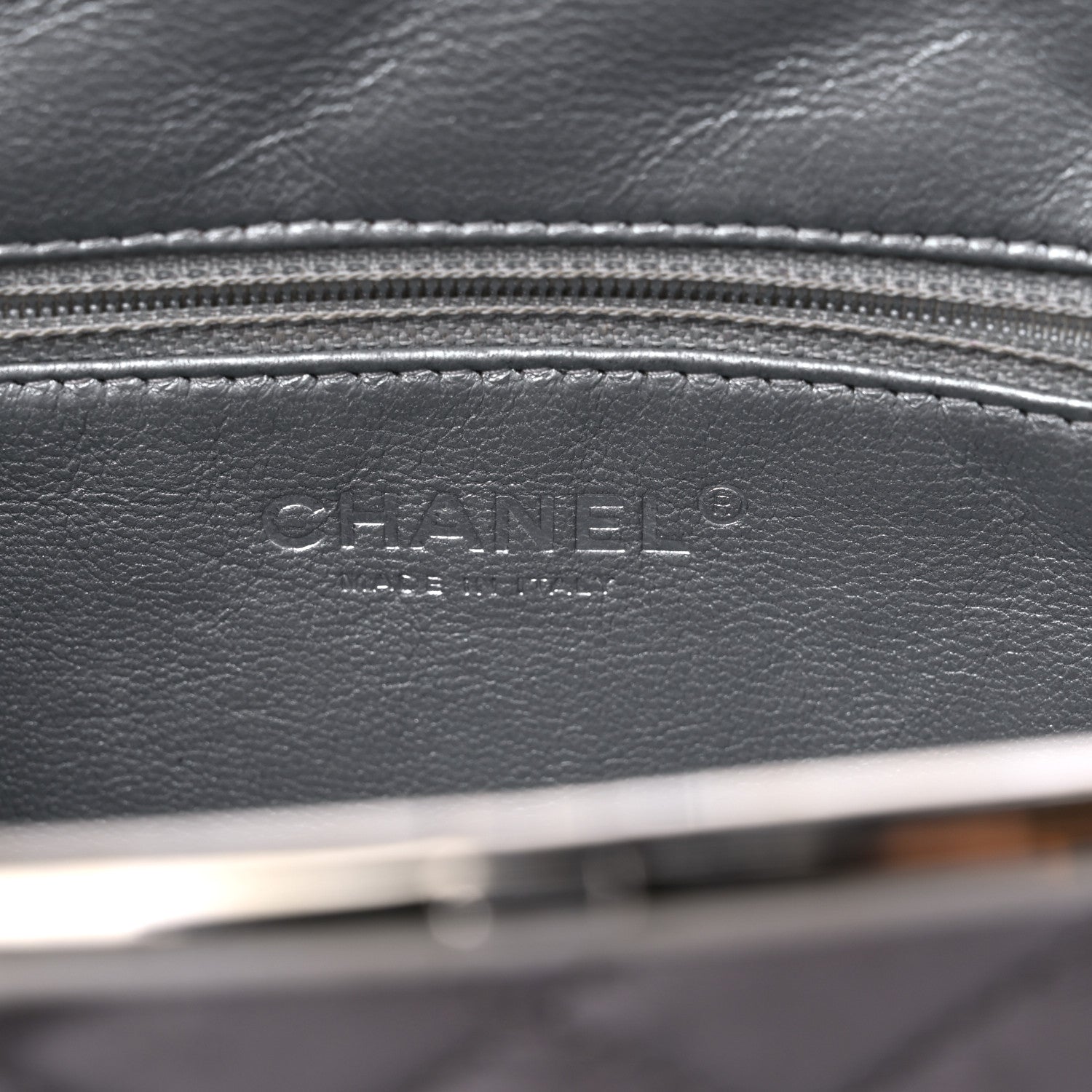 Chanel Metallic Aged Calfskin Quilted Timeless Clutch Silver 7 of 13