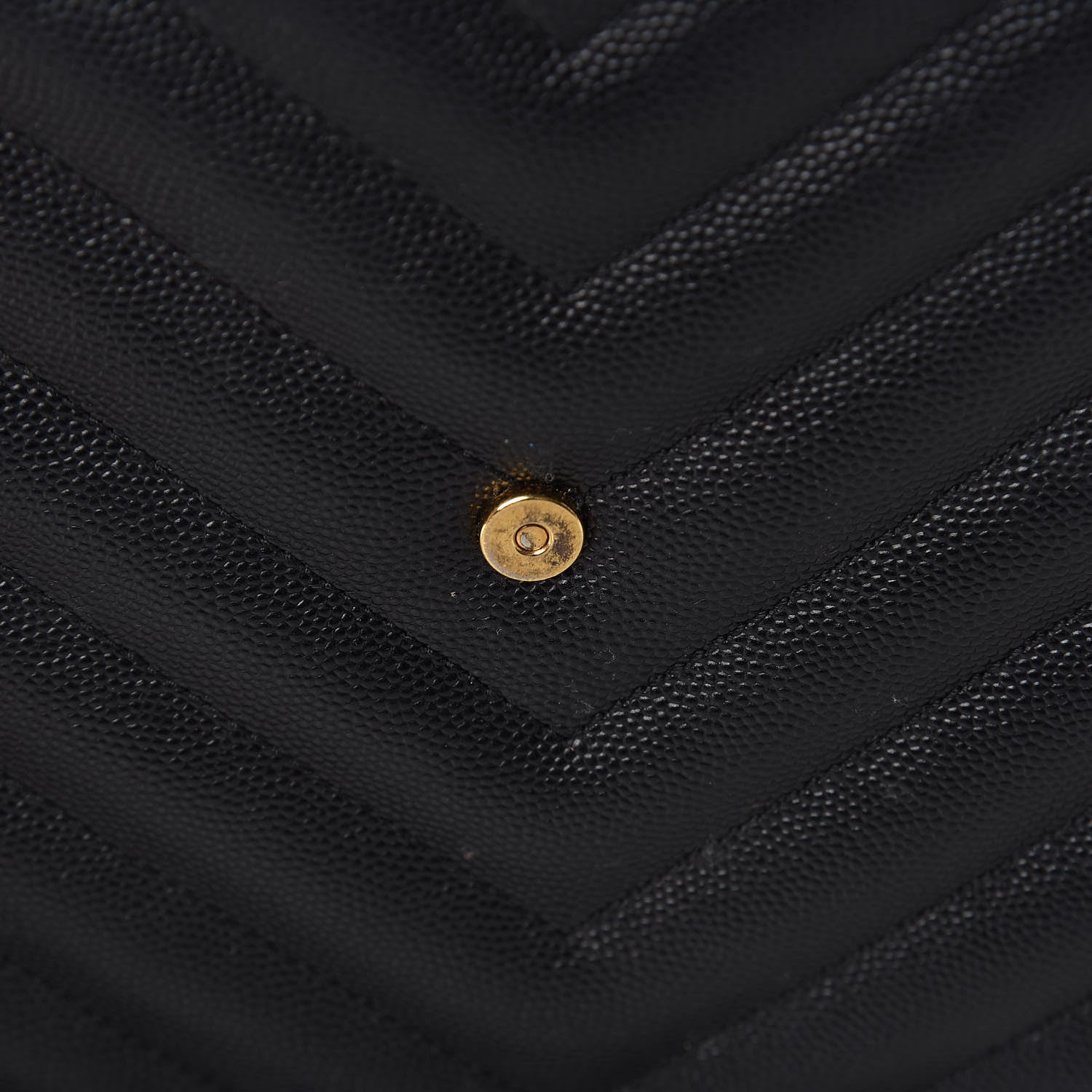 Saint Laurent Grain De Poudre Matelasse Chevron Monogram Shopping Bag Black 12 of 23