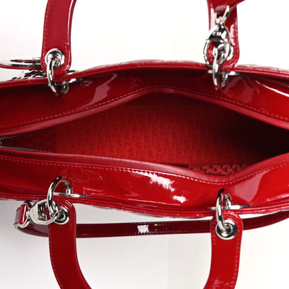 Christian Dior Patent Cannage Large Lady Dior Red 4 of 4