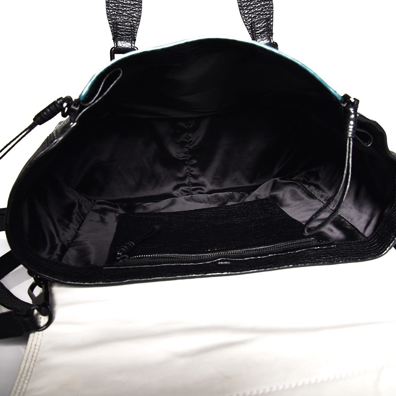 3.1 Phillip Lim 3.1 Textured Calfskin Colorblock Large Pashli Satchel Dark Teal 6 of 10