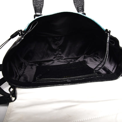 3.1 Phillip Lim 3.1 Textured Calfskin Colorblock Large Pashli Satchel Dark Teal 6 of 10
