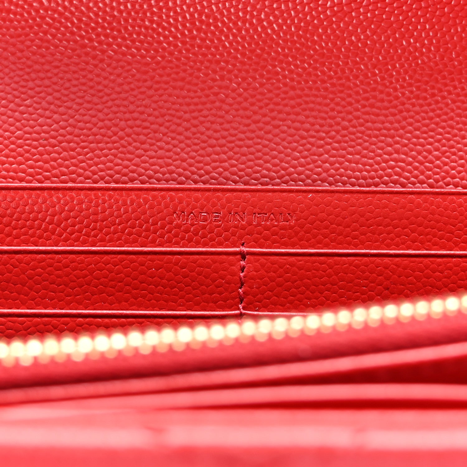Saint Laurent Grain De Poudre Matelasse Chevron Monogram Flap Wallet Red 7 of 9