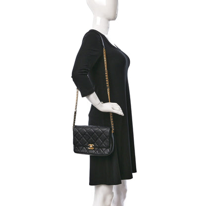 Chanel Shiny Caviar Quilted Small Chain Melody Flap Black 3 of 12