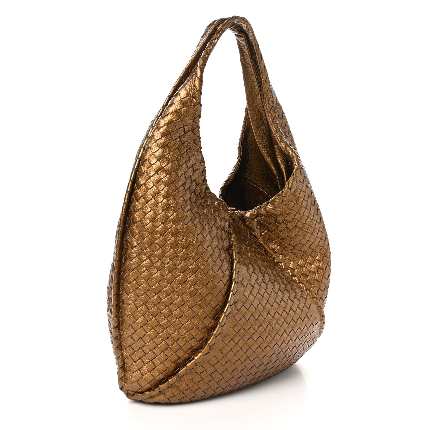 Bottega Veneta Cervo Intrecciato Large Simple Hobo New Bronze 3 of 9