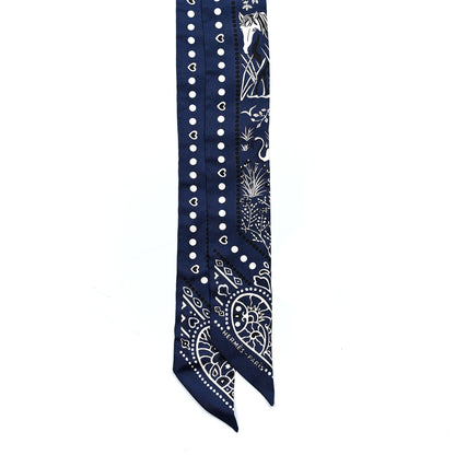 Hermes Silk Entre Ciel Et Mer Twilly Marine White Black 2 of 5