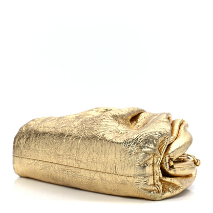 Bottega Veneta Metallic Crinkled Lambskin The Mini Pouch Oro 10 of 13