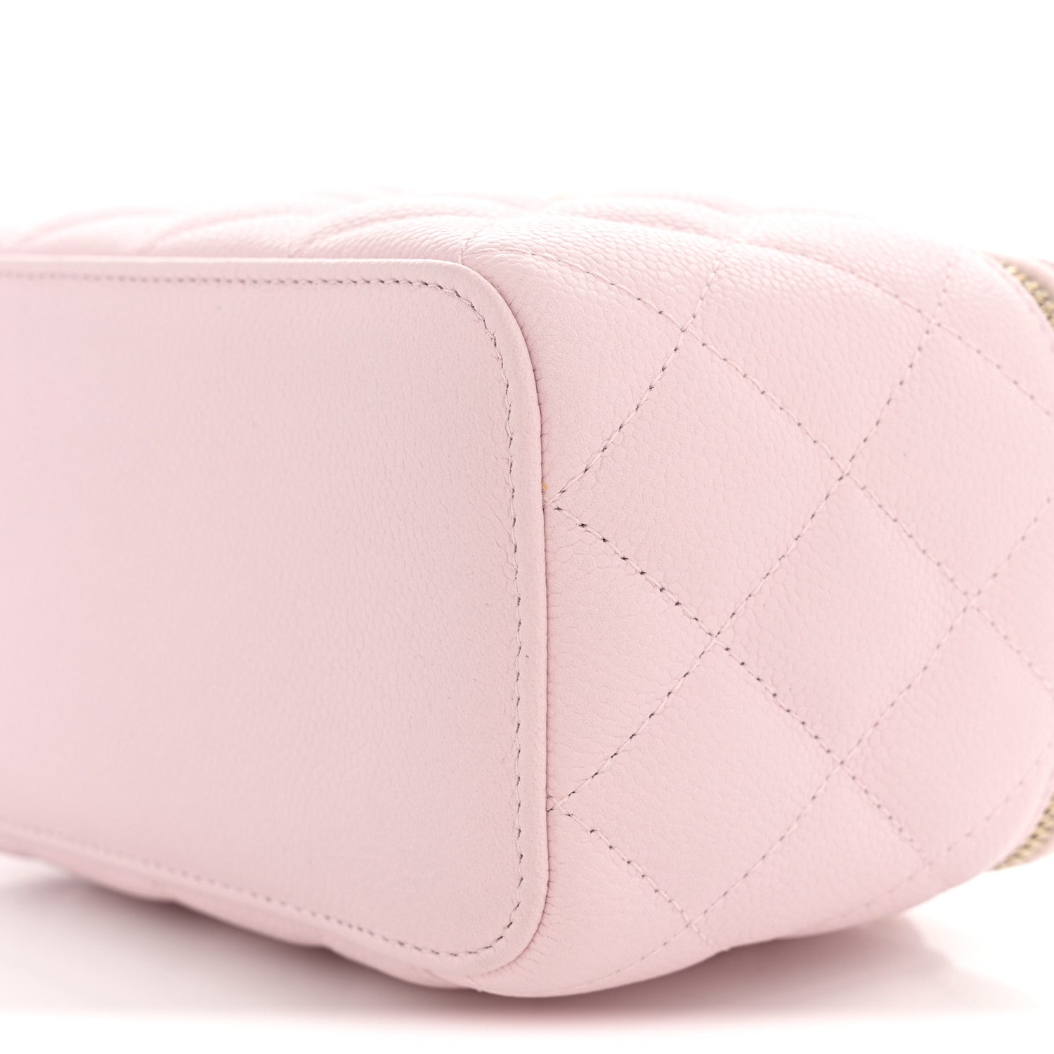 Chanel Caviar Quilted Small Tiny CC Vanity Case With Chain Light Pink 9 of 10