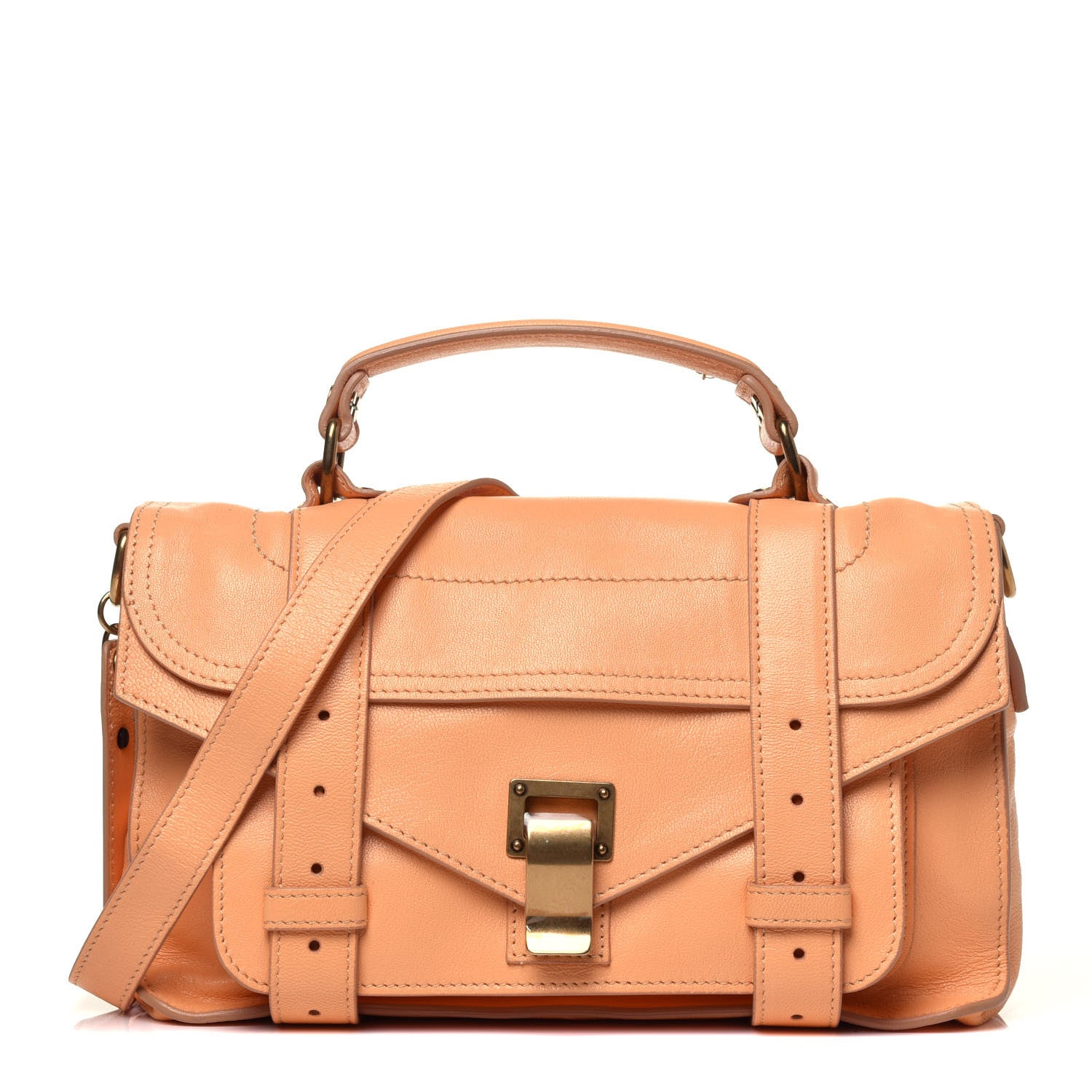 Proenza Schouler Lambskin Tiny PS1 Satchel Apricot 1 of 10