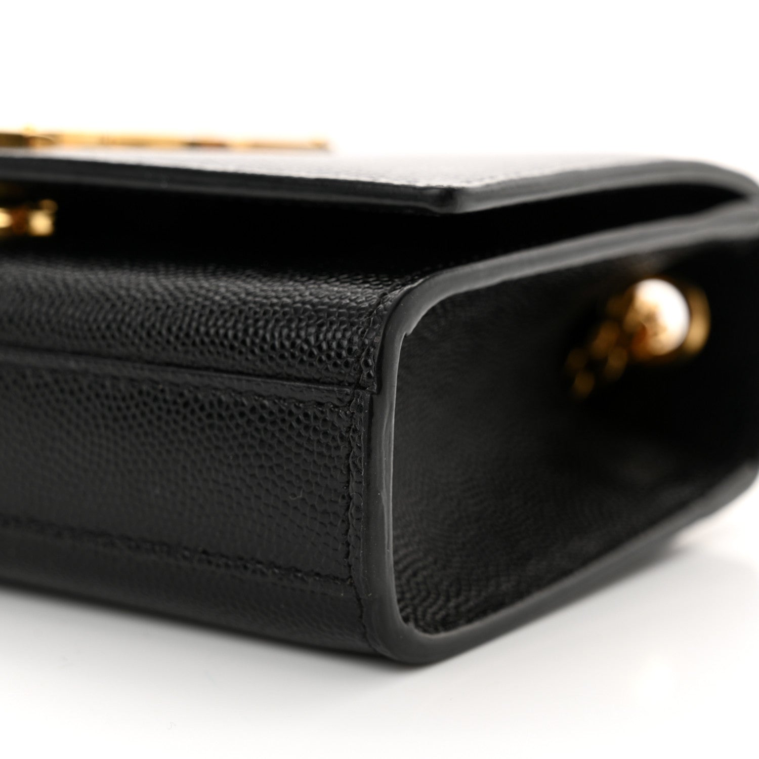 Saint Laurent Grain De Poudre Small Monogram Kate Satchel Black 10 of 14