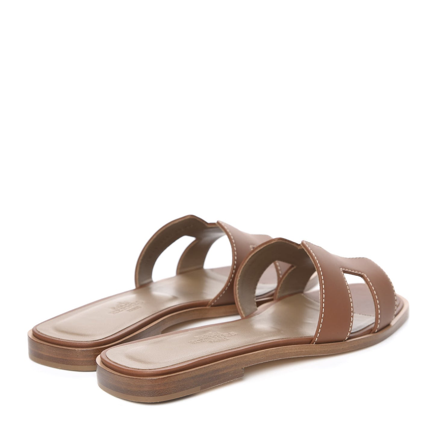 Box Calfskin Oran Sandals 35 Gold