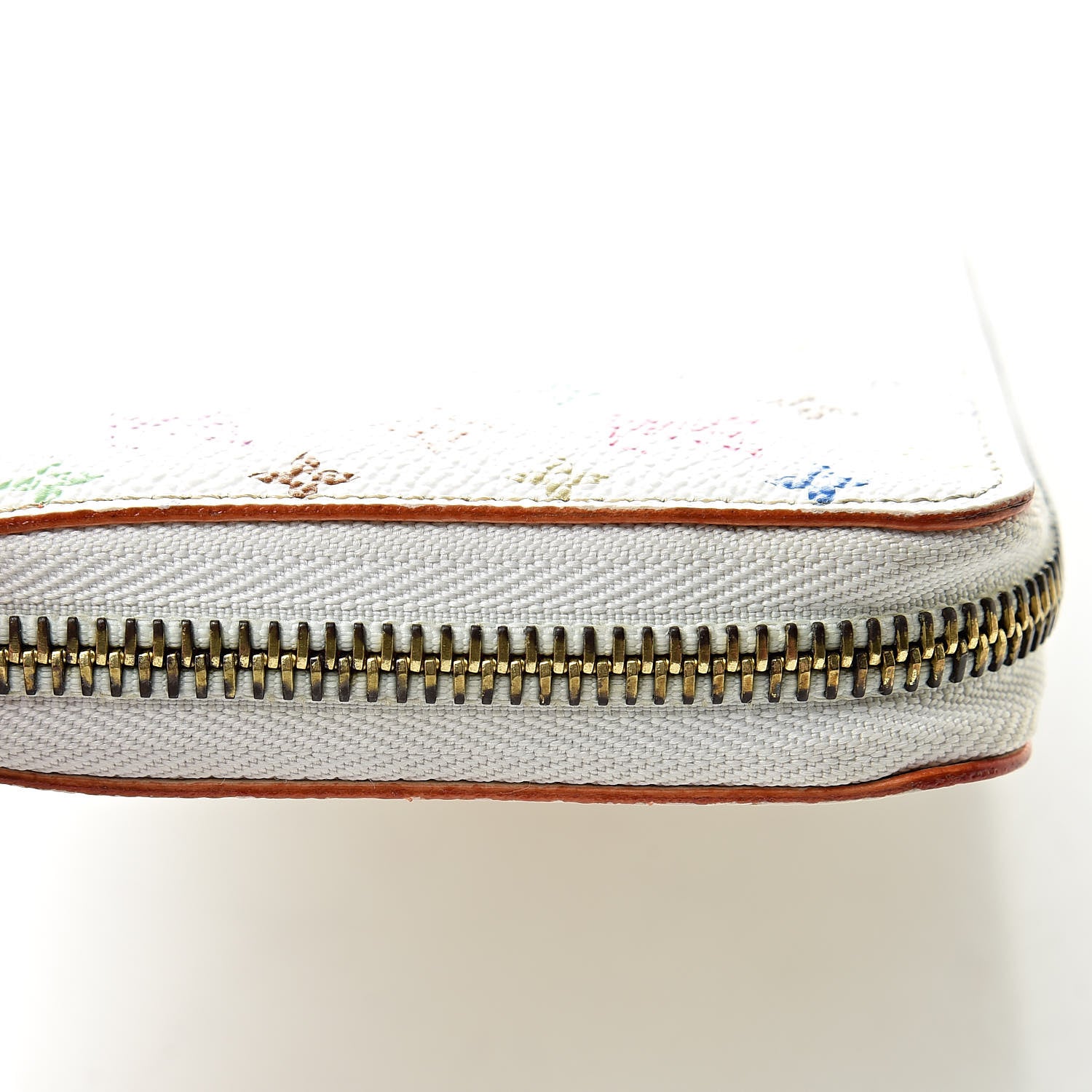 Louis Vuitton Monogram Multicolor Zippy Wallet White Orange 11 of 13