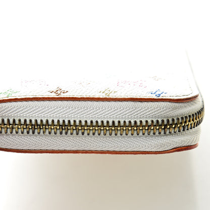 Louis Vuitton Monogram Multicolor Zippy Wallet White Orange 11 of 13