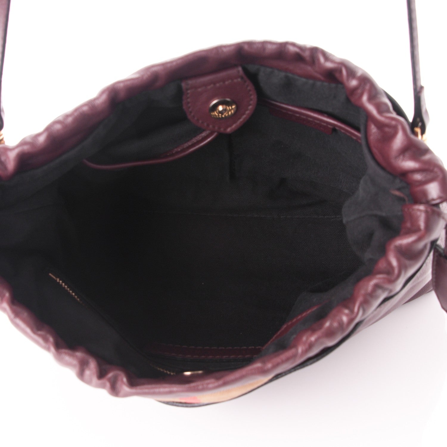 Burberry Calfskin House Check Little Crush Deep Claret 5 of 12