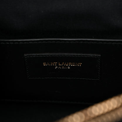 Saint Laurent Sheepskin Matelasse Chevron Monogram Large College Satchel Black 6 of 13