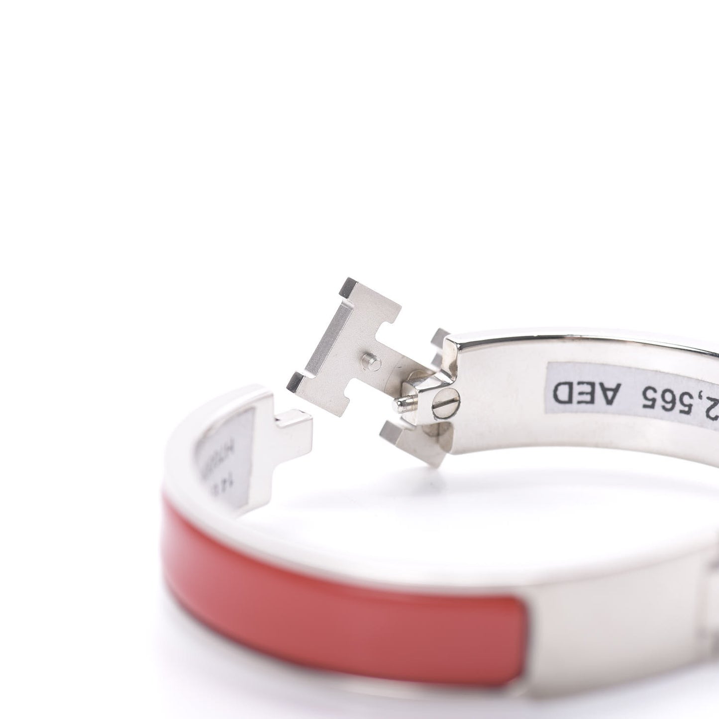 Enamel Narrow Clic Clac H Bracelet PM Brique