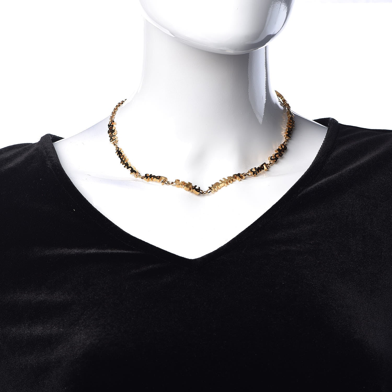 Louis Vuitton Graffiti PM Necklace Gold 2 of 6