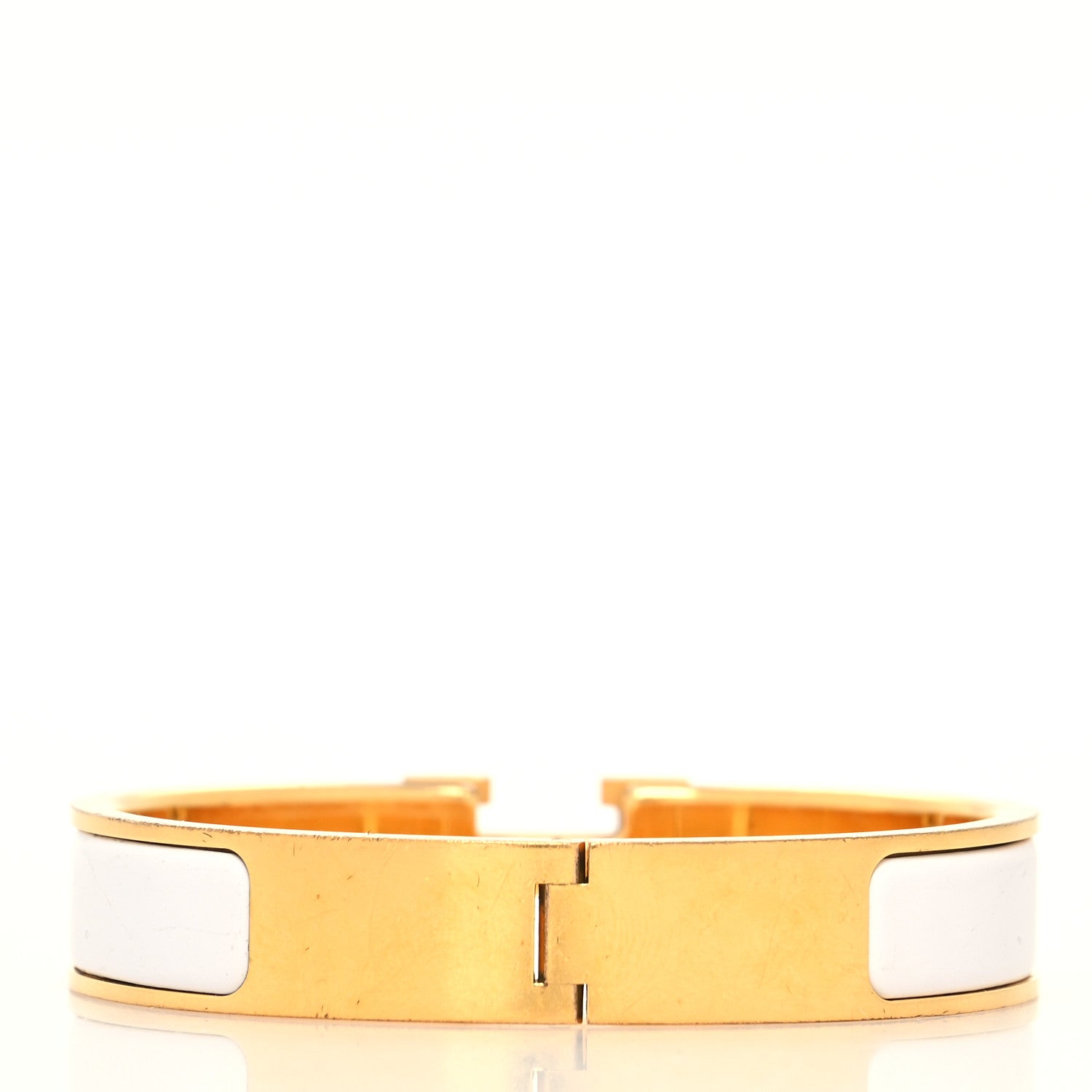 Hermes Enamel Narrow Clic Clac H Bracelet PM White 3 of 5