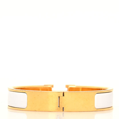 Hermes Enamel Narrow Clic Clac H Bracelet PM White 3 of 5