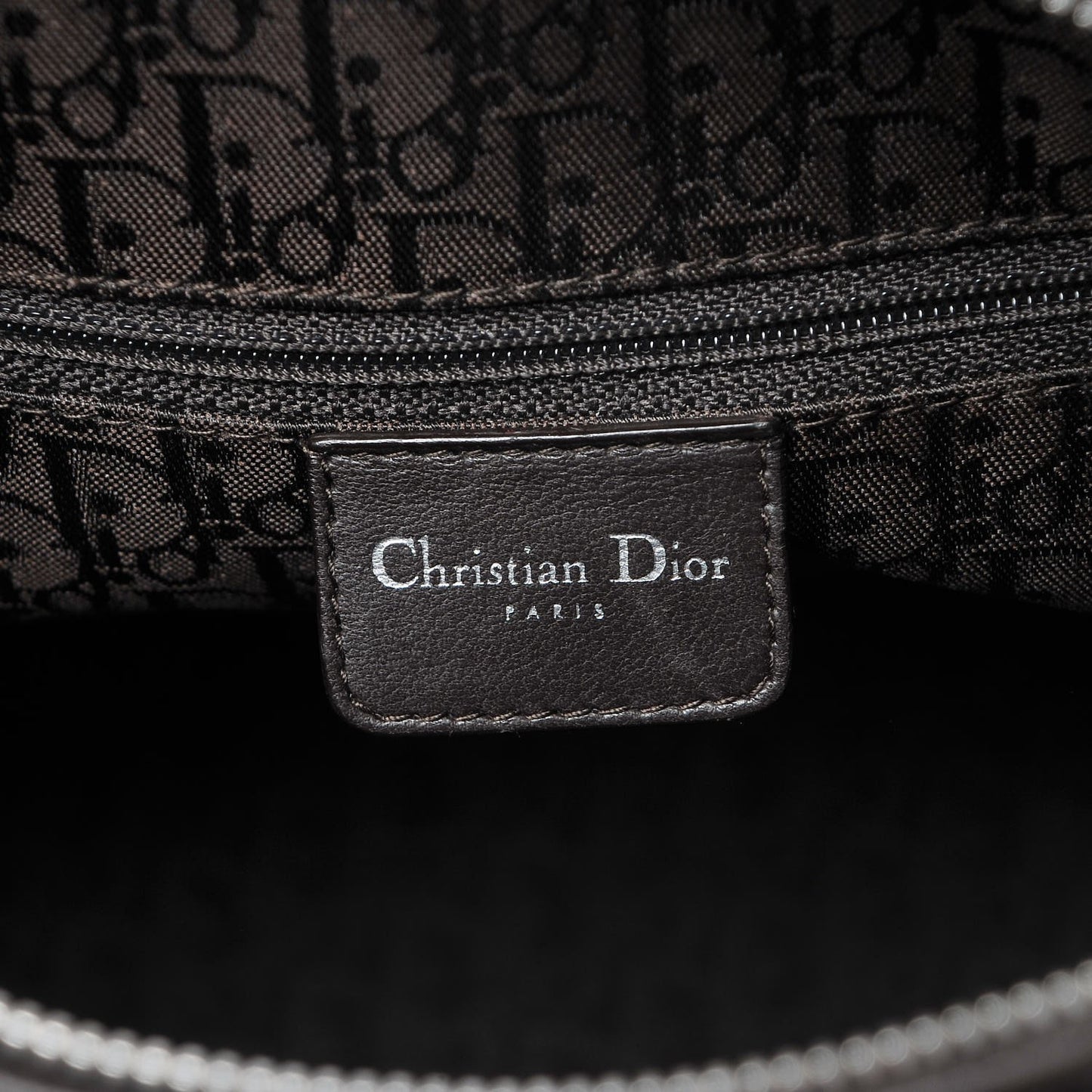 Lambskin Cannage Large Lady Dior Dark Brown